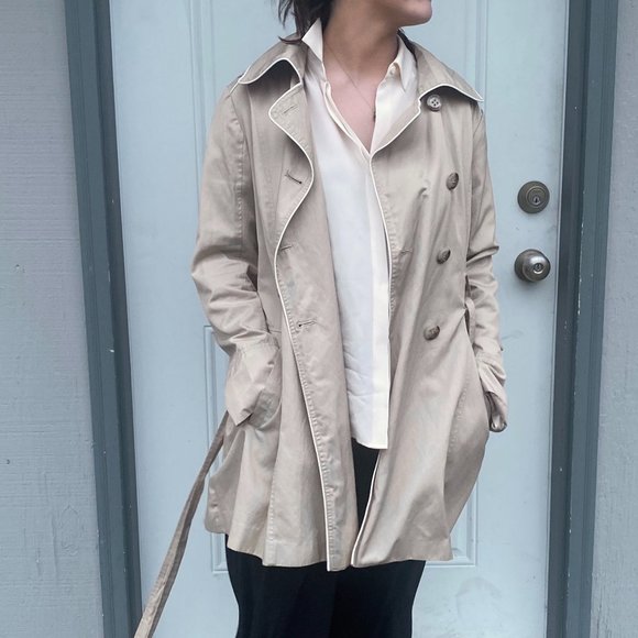 Guess Tan Trench Coat / Size: L / Color: Tan / Womens - Picture 3 of 7